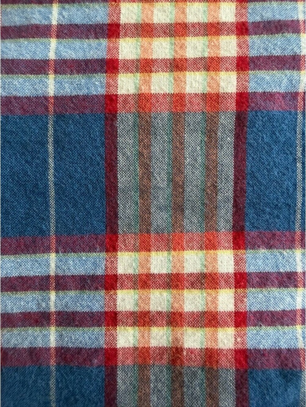 J.Crew Men's Slim Fit Summer Plaid Blue and Red Button-Down Shirt - Size M - Picture 5 of 5